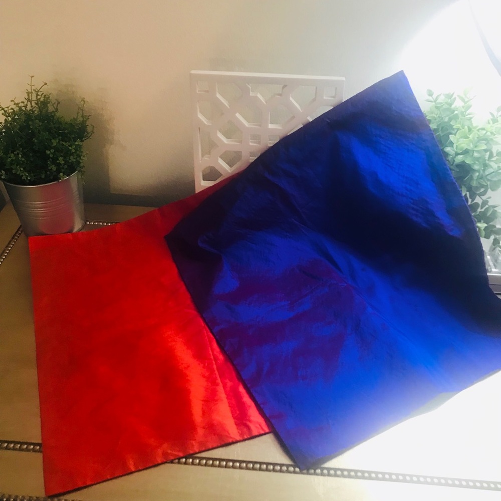 SILK PILLOWCASE TWO ORANGE & PURPLE